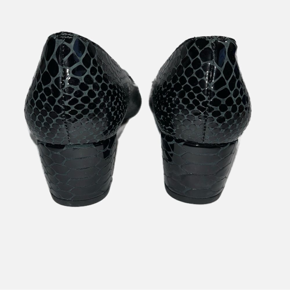 Stuart Weitzman / Snake Embossed Patent Leather P… - image 5